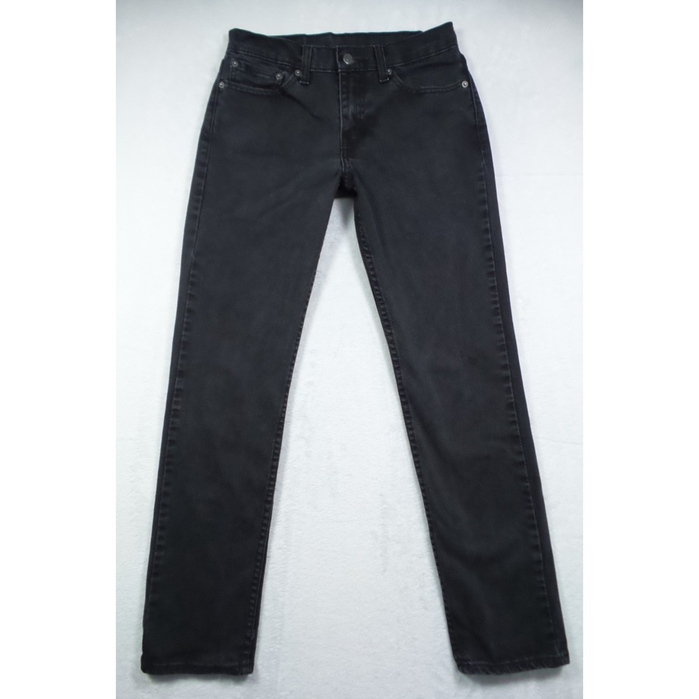 Levis 511 Jeans Mens Size 28 x 30 Black Denim Slim Fit Straight Low Rise Stretch